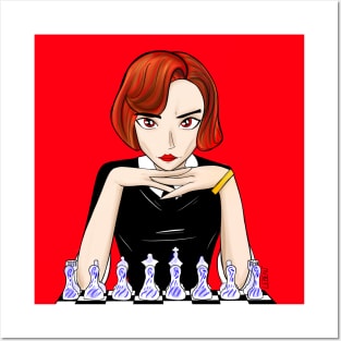 scarlet master in chess in queen gambit ecopop Posters and Art